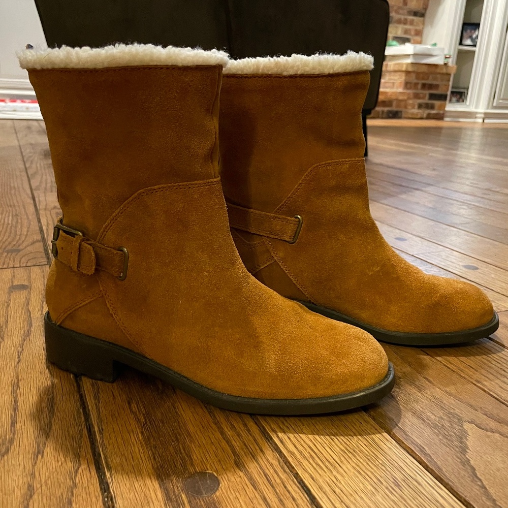Cole Hahn Zero Grand chestnut suede waterproof winter boots